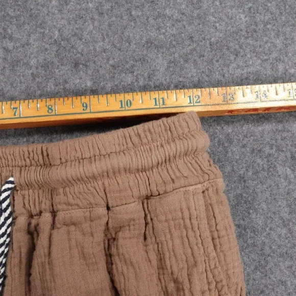 Sundry Womens Brown Gauze Cargo Pants Elastic Waist Drawstring XS Made in USA - Picture 5 of 8